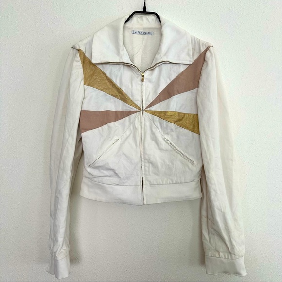 Cropped white designer jacket - Picture 3 of 13